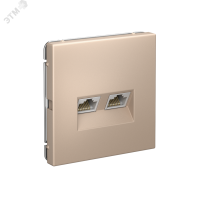 ARTGALLERY РОЗЕТКА двойная компьютерная RJ45+RJ45, кат. 5е, механизм, ПЕСОЧНЫЙ Systeme Electric GAL001285