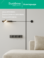 MultiTrack Шина открытой установки трековой системы 40 см Графит Systeme Electric MTK10004G