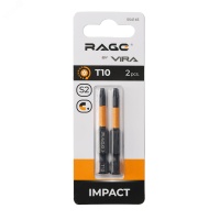 Набор бит торсионных IMPACT 2 шт TORX T10 S2 х 50 мм Rage 554145